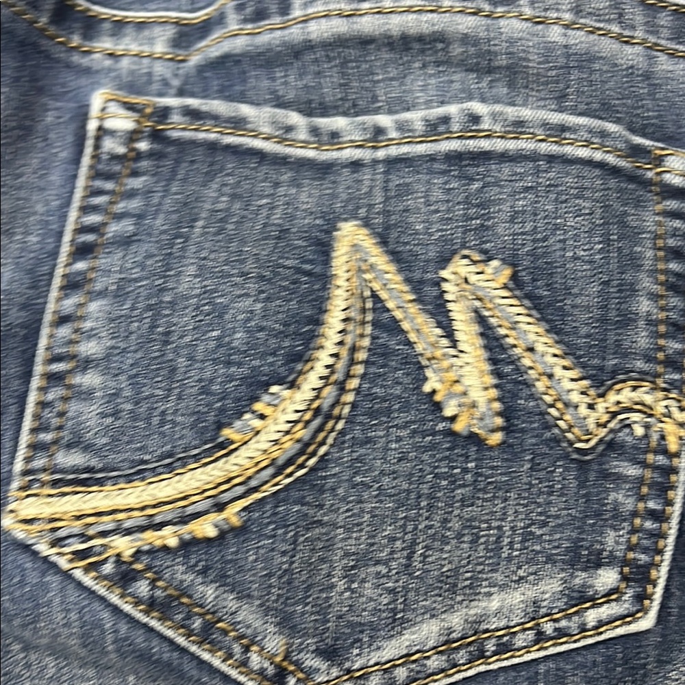 Maurices Blue Boot Cut Jeans with Stylish Stitching - Picture 4 of 7